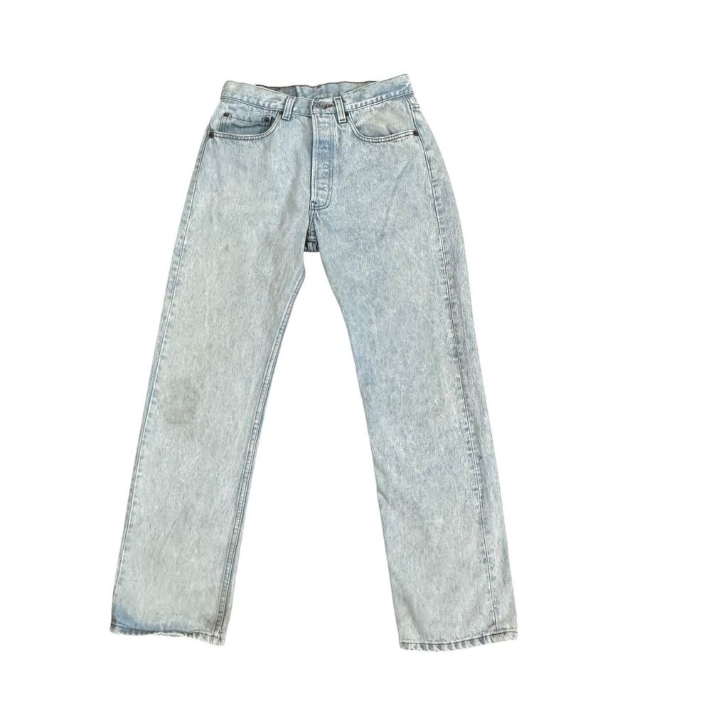 Vintage Levis 501 Jeans Men’s 29x29 Made In USA Acid Wash Denim Button Fly